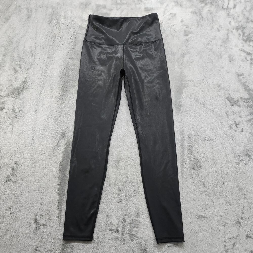 Wildfox Pants Womens M Black Faux Leather Dylan Legging High Waist Stretch Shiny